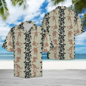 Skateboard Pattern Beige Best Design Hawaiian Shirt For Men Women  - Thelegend59