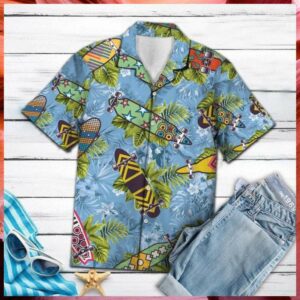 Skateboard Tropical Hawaiian Shirt For Men Women  - Thelegend59