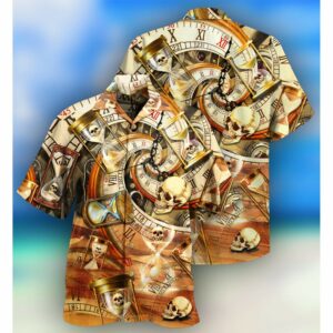 Skull All Knows Value Of Time Hawaiian Aloha Hawaiian Shirtss  - Thelegend59