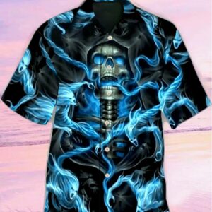 Skull Black Ground Hawaiian Shirt - For Men And Women - Kids  - Thelegend59