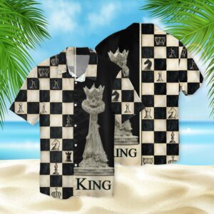 Skull Chess 3D Hawaiian Shirt  - Thelegend59