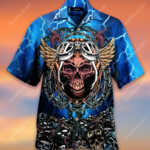 Skull Helmet Protects You Hawaiian Shirt  - Thelegend59