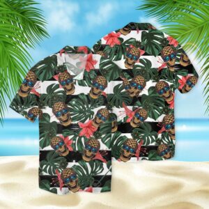 Skull Pineapple 3D Hawaiian Shirt  - Thelegend59