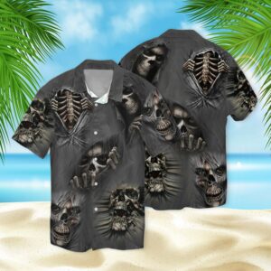 Skull Scary 3D Hawaiian Shirt  - Thelegend59
