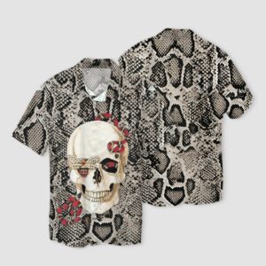 Skull Snake 3D Hawaiian Shirt  - Thelegend59