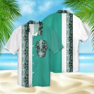 Skull Snake Skin 3D Hawaiian Shirt  - Thelegend59
