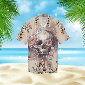 Skull Spring Flower 3D Hawaiian Shirt  - Thelegend59