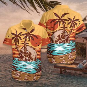 Skull Summer Beach Hawaiian Shirt  - Thelegend59