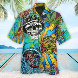 Skull Sun Hawaiian Shirt  - Thelegend59
