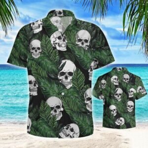 Skull Tropical Aloha Hawaiian Shirts  - Thelegend59
