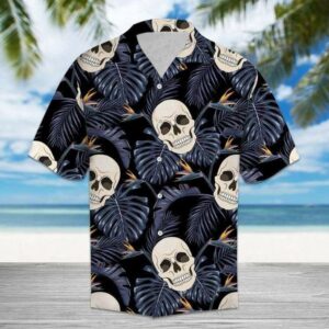 Skull Tropical Hawaiian Aloha Hawaiian Shirtss  - Thelegend59