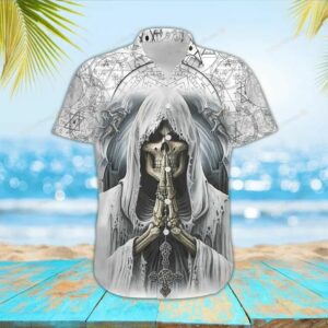 Skull White Amazing Design Hawaiian Shirt  - Thelegend59
