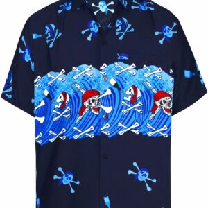 Skulls Blue Unique Design Hawaiian Shirt  - Thelegend59