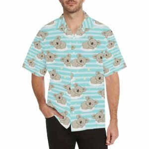 Sleep Koala Pattern Mens All Over Print Hawaiian Shirt  - Thelegend59