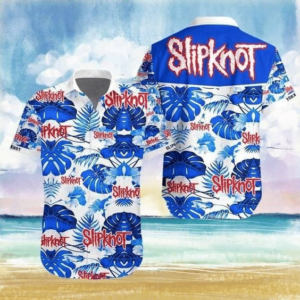 Slipknot Band 3 Hawaiian Graphic Print Short Sleeve  - Thelegend59