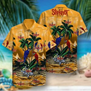 Slipknot Hawaiian Vi Graphic Print Short Sleeve  - Thelegend59