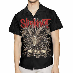 Slipknot Heavy Metal Band Fan Gift - Slipknot Heavy Metal Band Hawaiian Graphic Print Short Sleeve  - Thelegend59