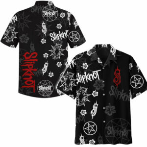 Slipknot Music Band - Slipknot Band Logo Tropical Hawaiian Graphic Print Short Sleeve  - Thelegend59