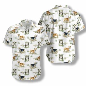 Smiling Corgi Hawaiian Shirt  - Thelegend59