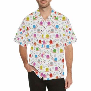 Snail Pattern Print Design 05 Mens All Over Print Hawaiian Shirt  - Thelegend59