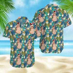 Snowman Christmas Santa Claus Funny Hawaiian Aloha Hawaiian Shirtss  - Thelegend59