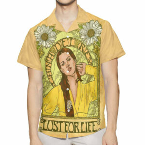 So Beautiful Lana Del Rey Singer Fan Gift - Lana Del Rey Singer Hawaiian Graphic Print Short Sleeve  - Thelegend59