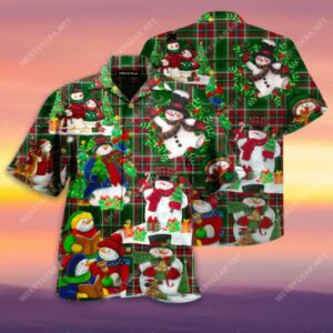 So Cute Snowman Christmas Caro Pattern Hawaiian Shirts  - Thelegend59