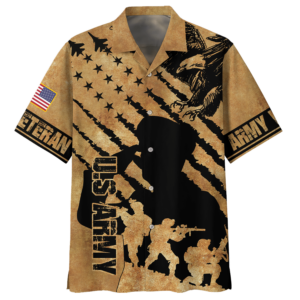 Soldier Silhouette Us Army Veteran Hawaiian Shirt - For Men And Women - Kids  - Thelegend59