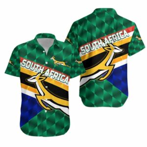 South Africa Hawaiian Shirt Springboks Rugby Sporty Style  - Thelegend59
