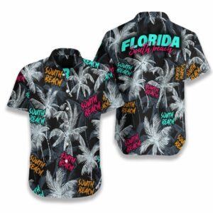 South Beach Coconut Tree Seamless Hawaiian Shirt  - Thelegend59