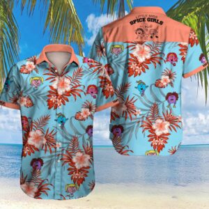 Spice Girls Hawaiian Iv Graphic Print Short Sleeve  - Thelegend59