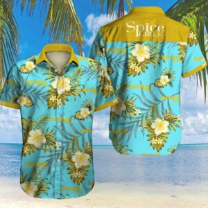 Spice Girls Hawaiian V Graphic Print Short Sleeve  - Thelegend59