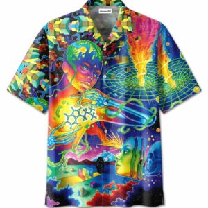 Spirit Of Science Hawaiian Shirts Cool Hippie Colorful  - Thelegend59