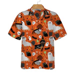 Spooky Dachshunds On Halloween Hawaiian Shirt - For Men And Women - Kids  - Thelegend59