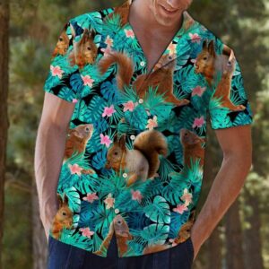 Squirrels Tropical Multicolor Unique Design Hawaiian Shirt  - Thelegend59