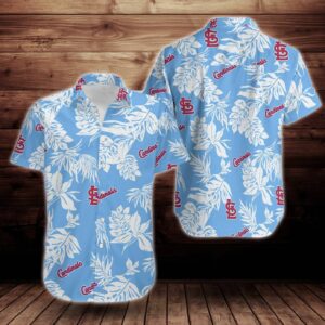 St. Louis Cardinals Tropical Flower Short Sleeve Hawaiian Shirt  - Thelegend59