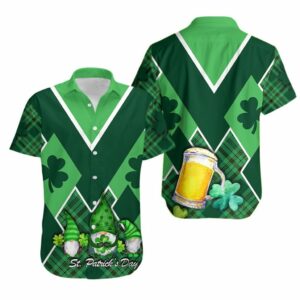 St. Patricks Day Ireland Gnome Hawaiian Shirt Shamrock Th4  - Thelegend59