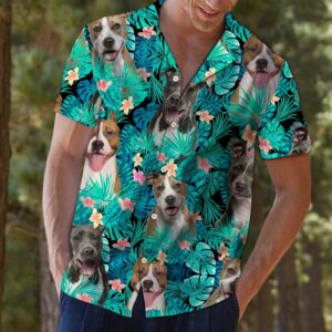 Staffordshire Terrier Blue Unique Design Hawaiian Shirt  - Thelegend59