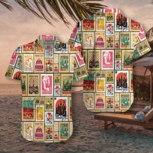 Stamps Cities World Vintage Travel Hawaiian Shirt  - Thelegend59