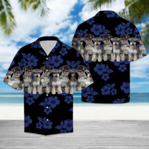 Standard Schnauzer Blue Nice Design Hawaiian Shirt  - Thelegend59