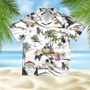 Standard Schnauzer Hawaiian Shirt Hawaii Beach Retro  - Thelegend59