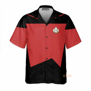 Star Trek Picard The Next Generation Red Costume Cool - Hawaiian Shirt - For Men And Women - Kids  - Thelegend59