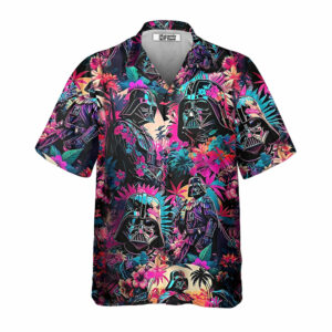 Starwars Darth Vader Synthwave Cool - Hawaiian Shirt - For Men And Women - Kids  - Thelegend59