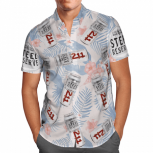 Steel Reserve Tropical Leafs All Over Print 3D Hawaiian Shirt  - Thelegend59