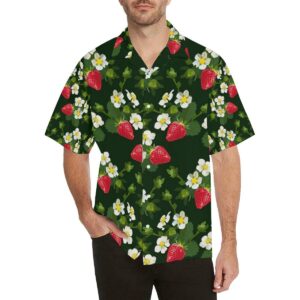 Strawberry Pattern Background Men'S All Over Print Hawaiian Shirt  - Thelegend59