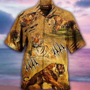 Strong Tiger Vintage Hawaiian Shirt  - Thelegend59