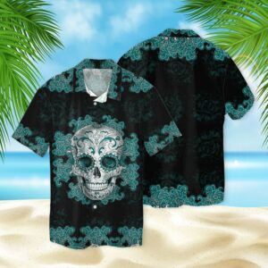 Sugar Skull 3D Hawaiian Shirt  - Thelegend59