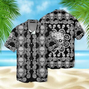 Sugar Skull Pattern 3D Hawaiian Shirt  - Thelegend59