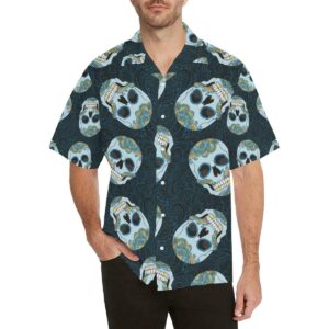 Suger Skull Pattern Men'S All Over Print Hawaiian Shirt  - Thelegend59