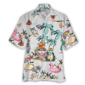 Summer Cat Hawaiian Shirt  - Thelegend59
